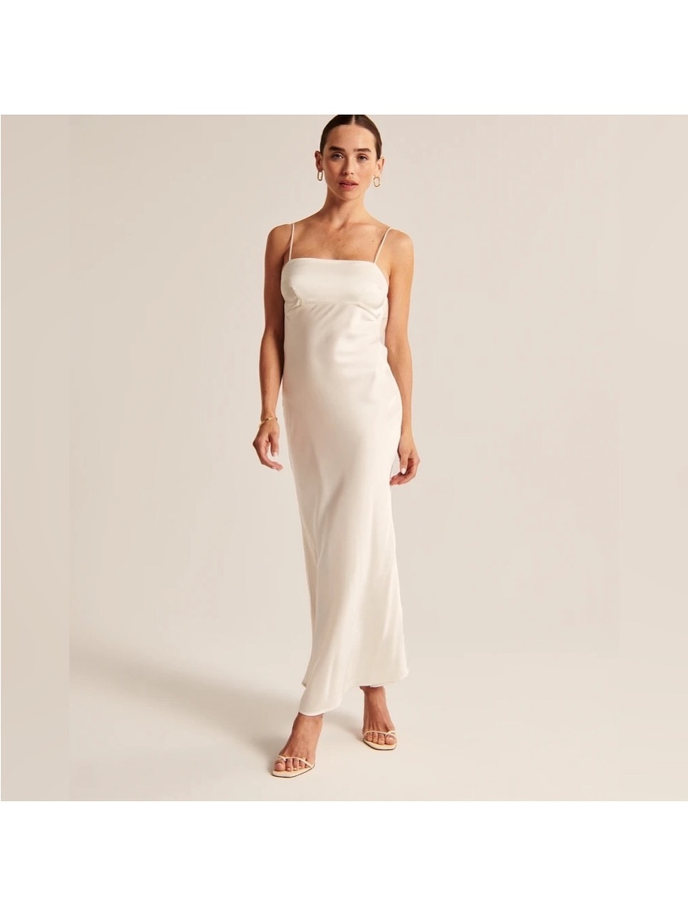Abercrombie & Fitch Julia dress satin cowl back midi dress